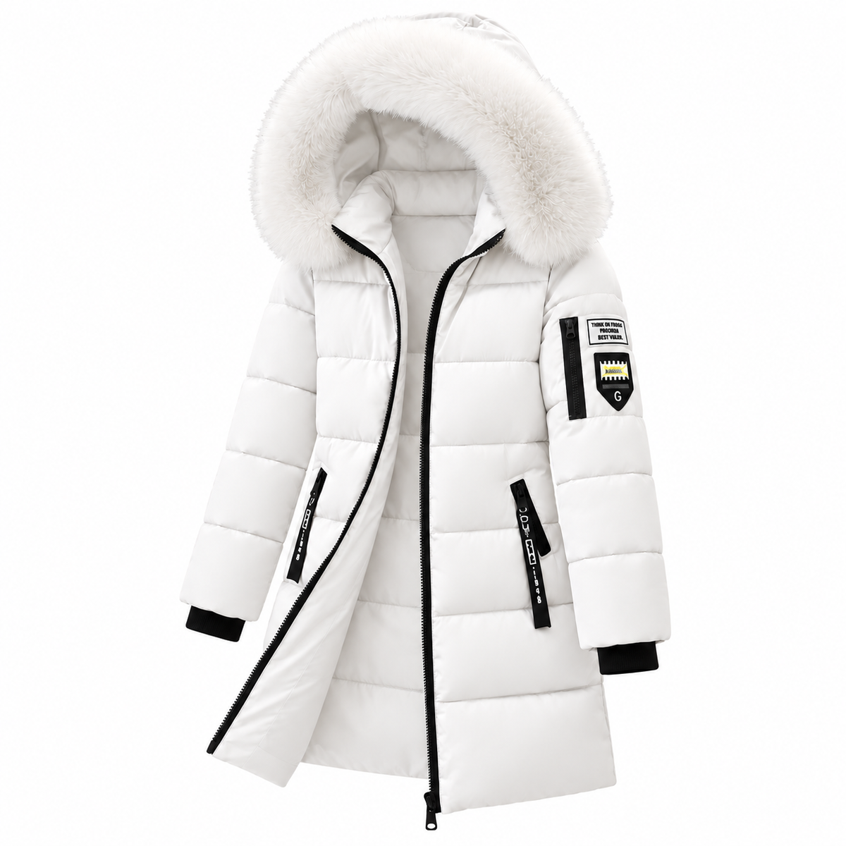 Women's hooded down coat 10