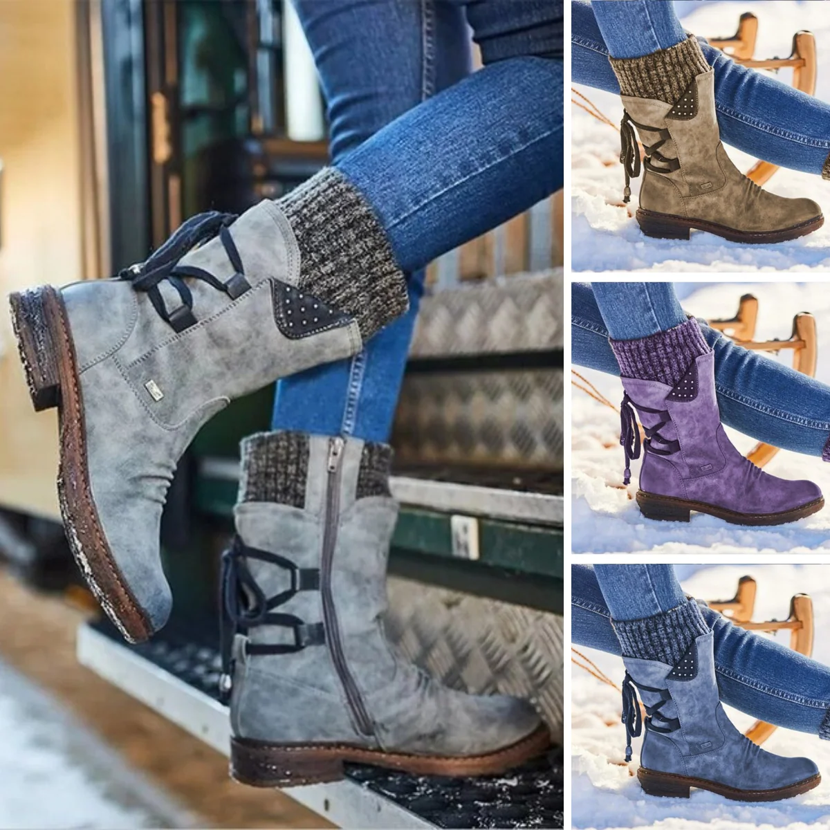 Wool-lined winter boots 7